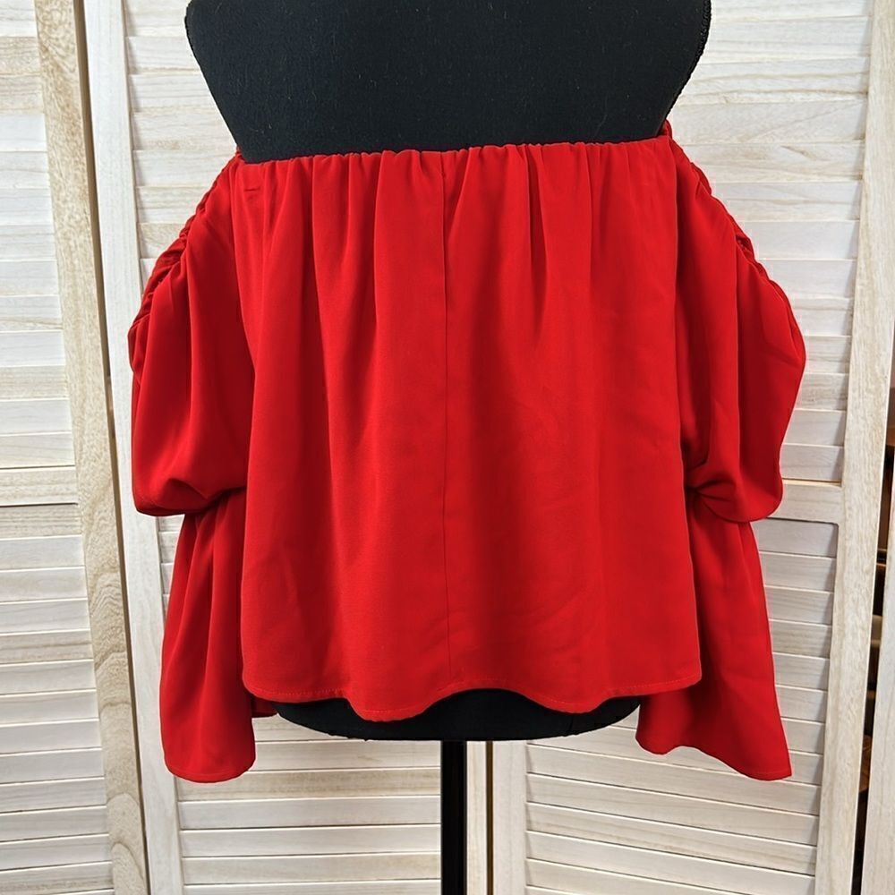 Revolve Blaque Label Off The Shoulder Puff Sleeve Party Top Small - Picture 6 of 11